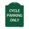 Signmission Designer Series Cycle Parking Only, Green & Tan Heavy-Gauge Aluminum Sign, 24" x 18", G-1824-24200 A-DES-G-1824-24200 - alternate 1